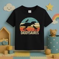 Daddy Dinosaur Daddysaurus 2 Two Christmas For Dad Toddler T-Shirt thumb 3