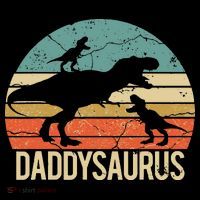 Daddy Dinosaur Daddysaurus 2 Two Christmas For Dad Women's T-Shirt thumb 6