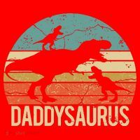 Daddy Dinosaur Daddysaurus 2 Two Christmas For Dad Santa Hat thumb 1