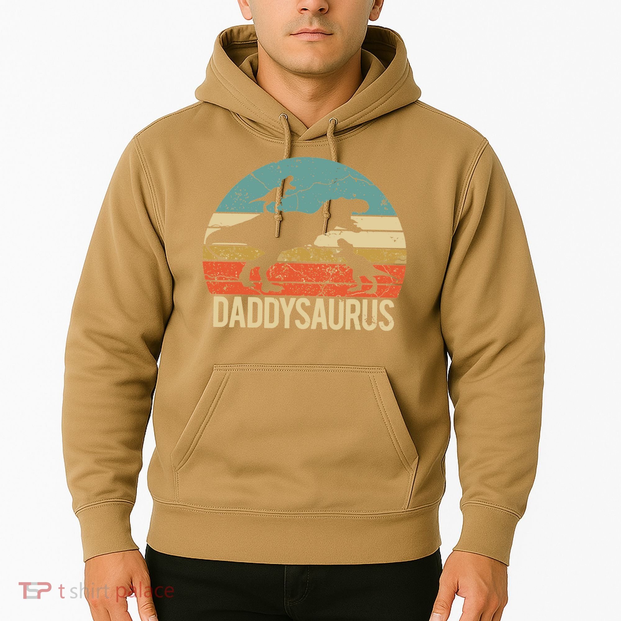 Daddy Dinosaur Daddysaurus 2 Two Christmas For Dad Hoodie