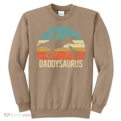 Daddy Dinosaur Daddysaurus 2 Two Christmas For Dad Sweatshirt
