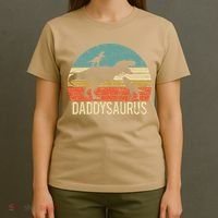 Daddy Dinosaur Daddysaurus 2 Two Christmas For Dad T-Shirt thumb 4