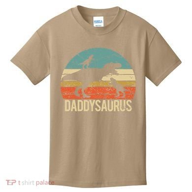 Daddy Dinosaur Daddysaurus 2 Two Christmas For Dad Kids T-Shirt