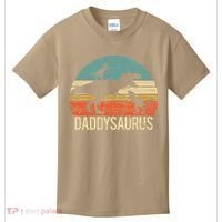 Daddy Dinosaur Daddysaurus 2 Two Christmas For Dad Kids T-Shirt thumb 0