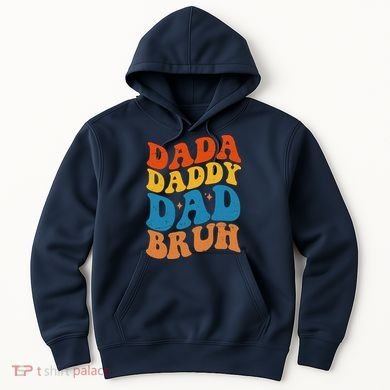 Dada Daddy Dad Bruh Retro Vintage Hoodie