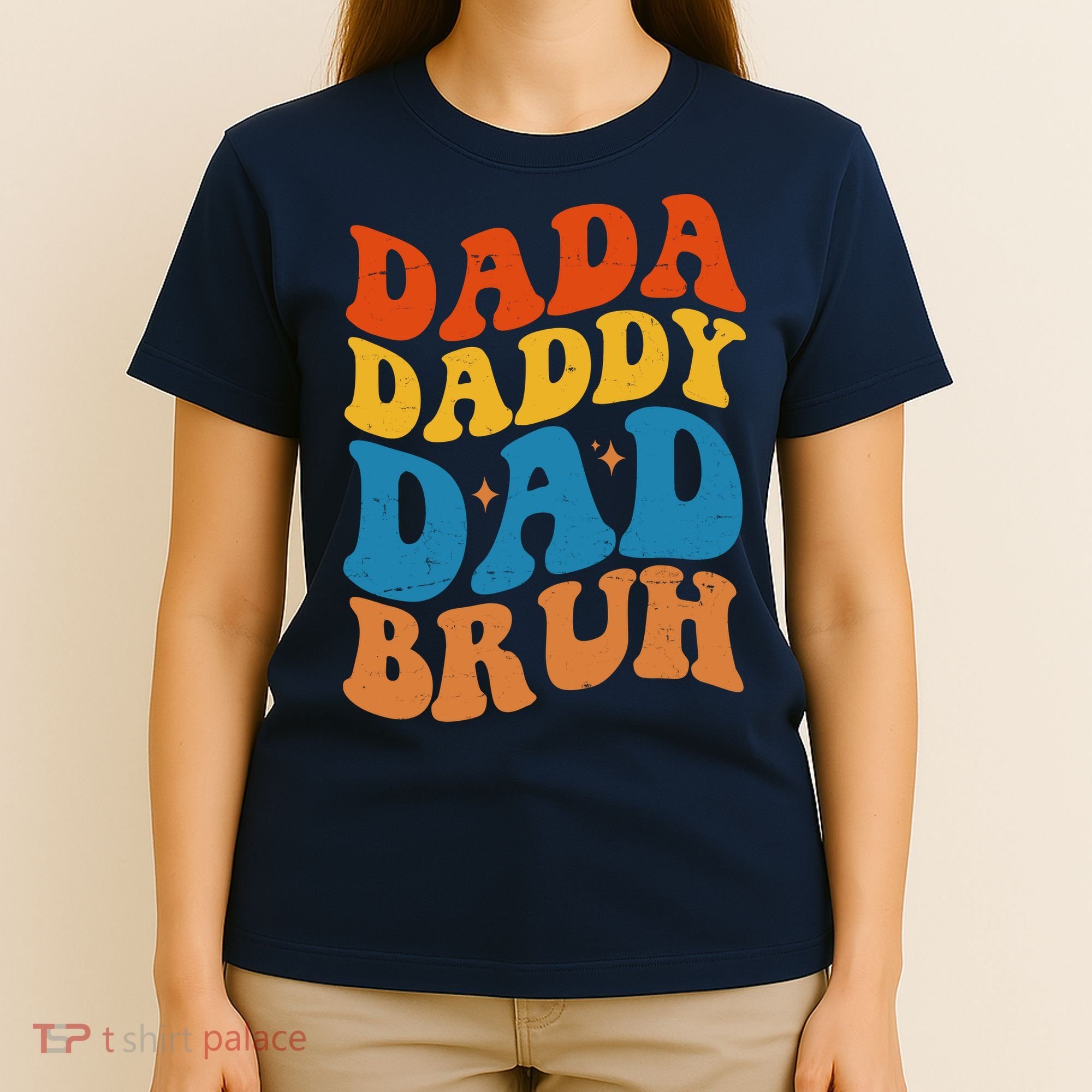 Dada Daddy Dad Bruh Retro Vintage T-Shirt