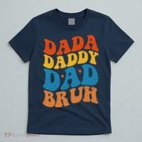 Dada Daddy Dad Bruh Retro Vintage T-Shirt thumb 5