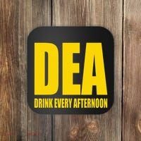 Dea Drink Every Afternoon Funny Drinking Parody Gift Coaster thumb 0
