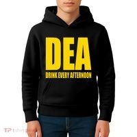 Dea Drink Every Afternoon Funny Drinking Parody Gift Kids Hoodie thumb 4