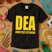 Dea Drink Every Afternoon Funny Drinking Parody Gift Kids T-Shirt thumb 3