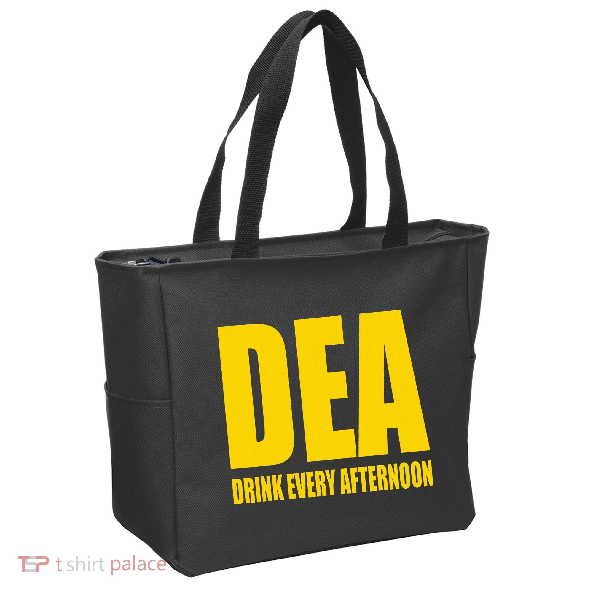 Dea Drink Every Afternoon Funny Drinking Parody Gift Tote Bag