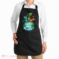 Determined Dino Earth Save Our Planet Apron thumb 2