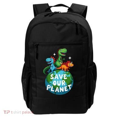 Determined Dino Earth Save Our Planet Backpack