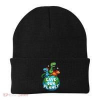 Determined Dino Earth Save Our Planet Beanie thumb 0