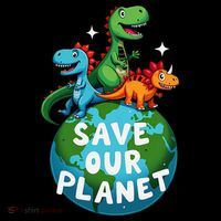 Determined Dino Earth Save Our Planet Women's Hoodie thumb 2