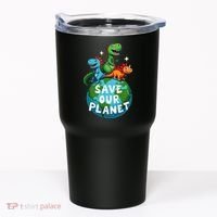 Determined Dino Earth Save Our Planet Tumbler thumb 0