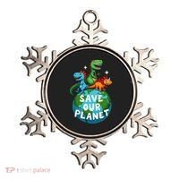 Determined Dino Earth Save Our Planet Ornament thumb 0