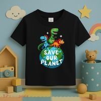 Determined Dino Earth Save Our Planet Toddler T-Shirt thumb 3