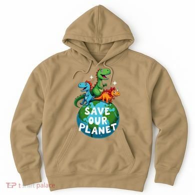 Determined Dino Earth Save Our Planet Hoodie