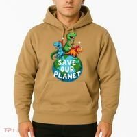 Determined Dino Earth Save Our Planet Hoodie thumb 2