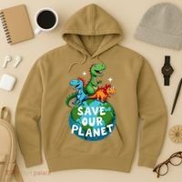 Determined Dino Earth Save Our Planet Hoodie thumb 3