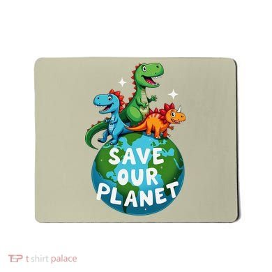 Determined Dino Earth Save Our Planet Mousepad