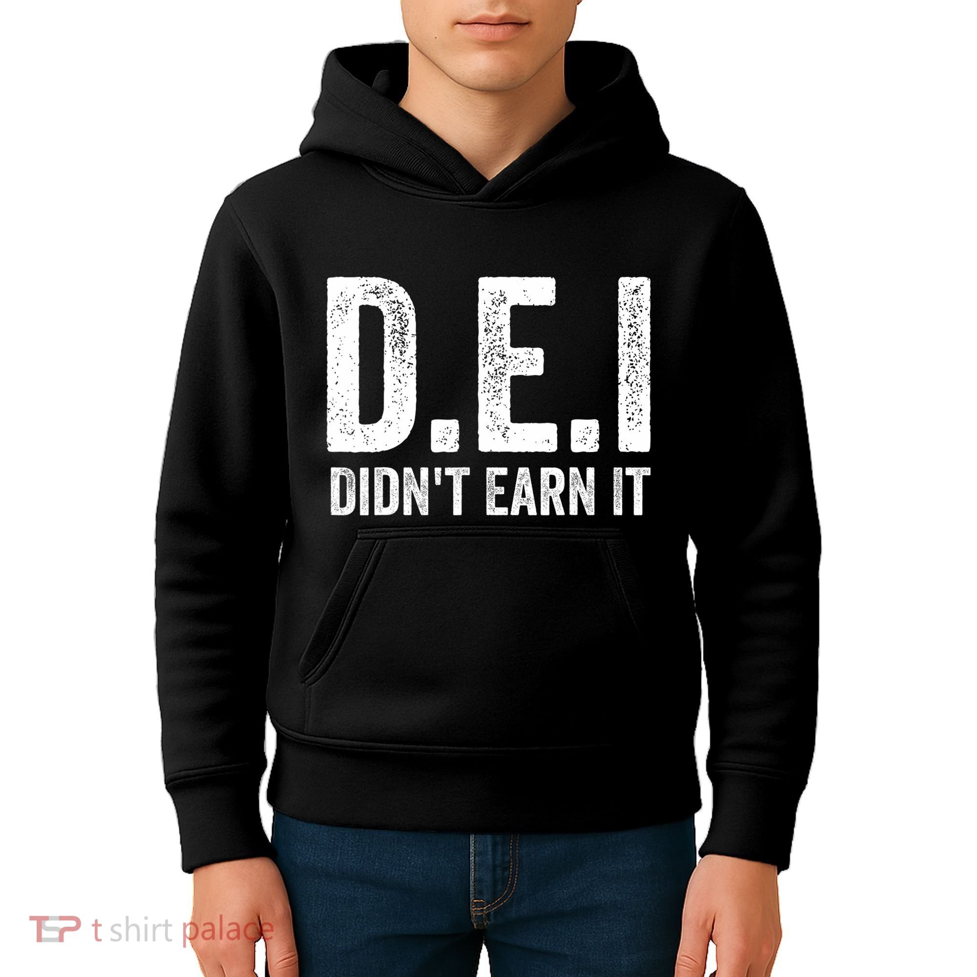 Dei DidnT Earn It Funny Humor Kids Hoodie
