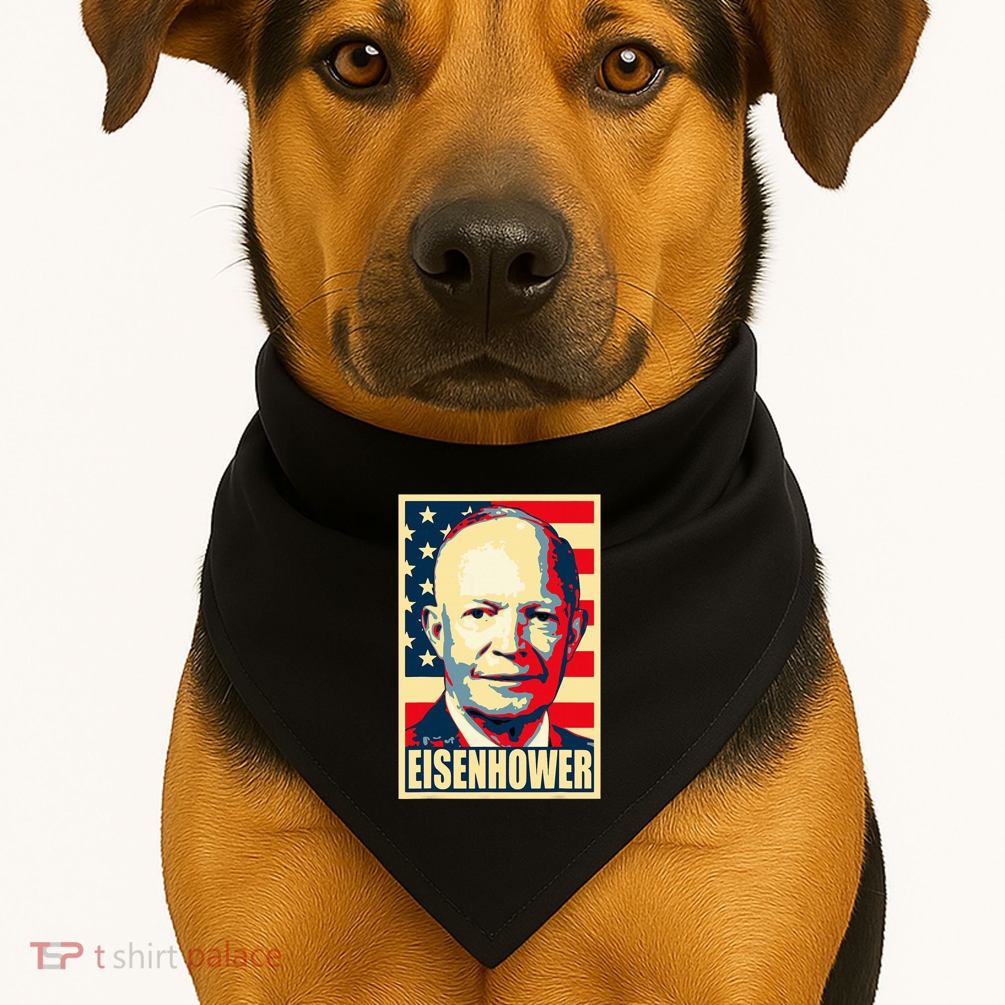 Dwight D. Eisenhower Propaganda Poster USA-Made Doggie Bandana