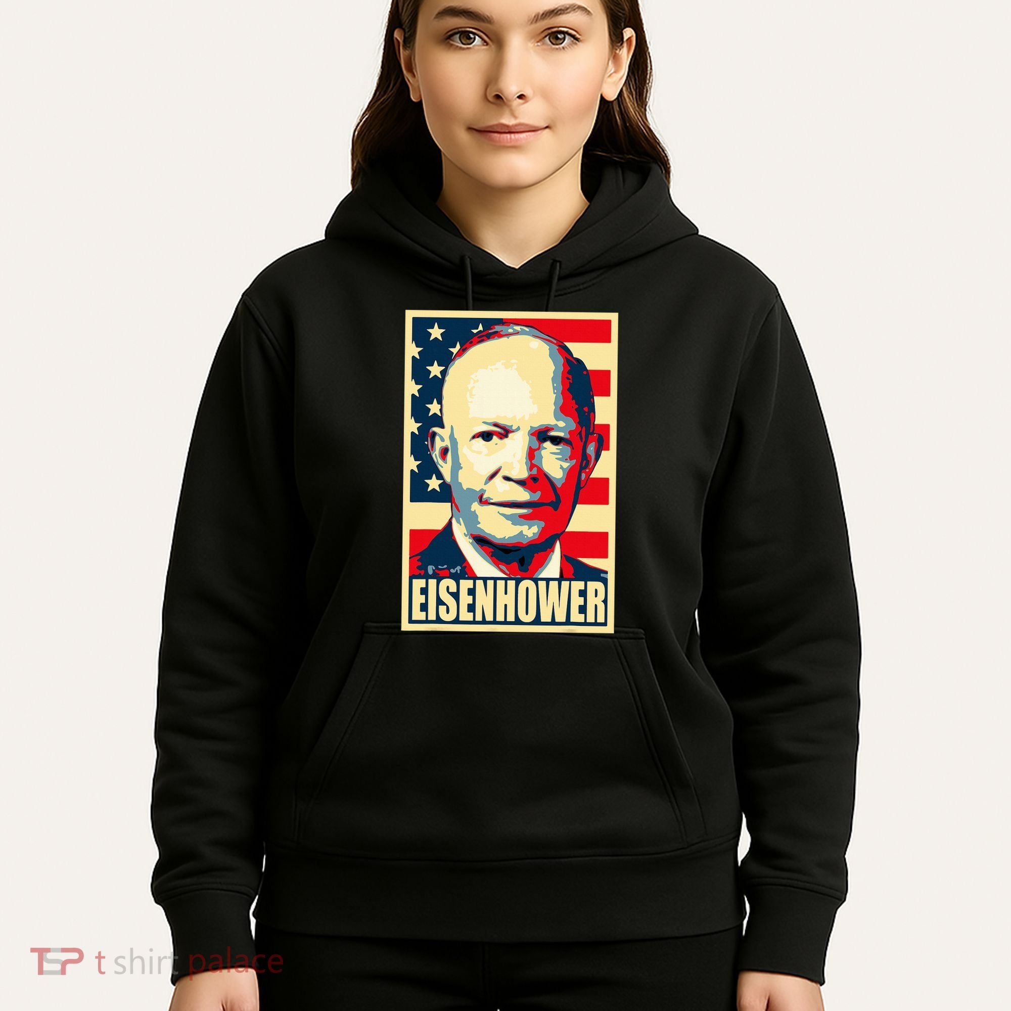 Dwight D. Eisenhower Propaganda Poster Hoodie