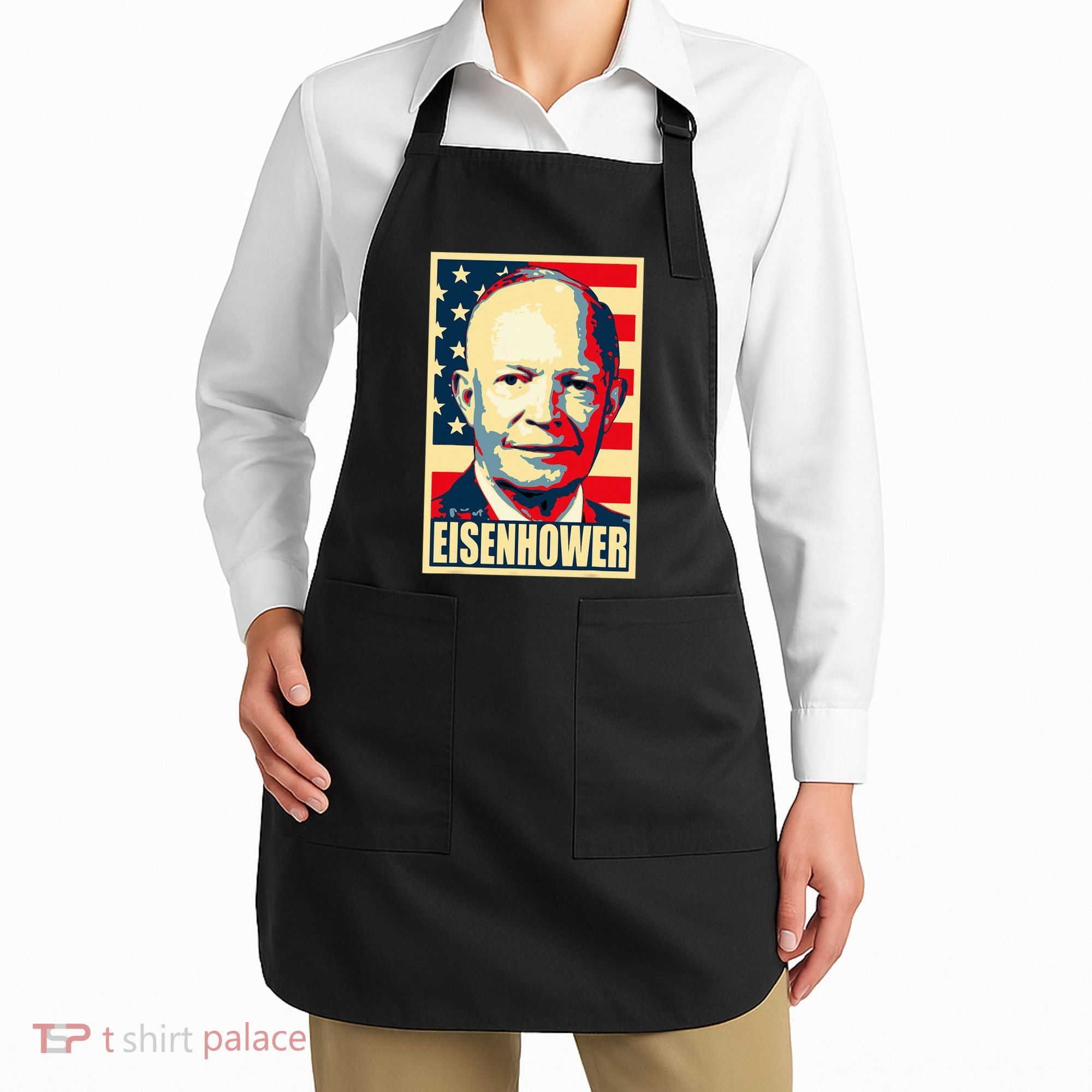 Dwight D. Eisenhower Propaganda Poster Apron