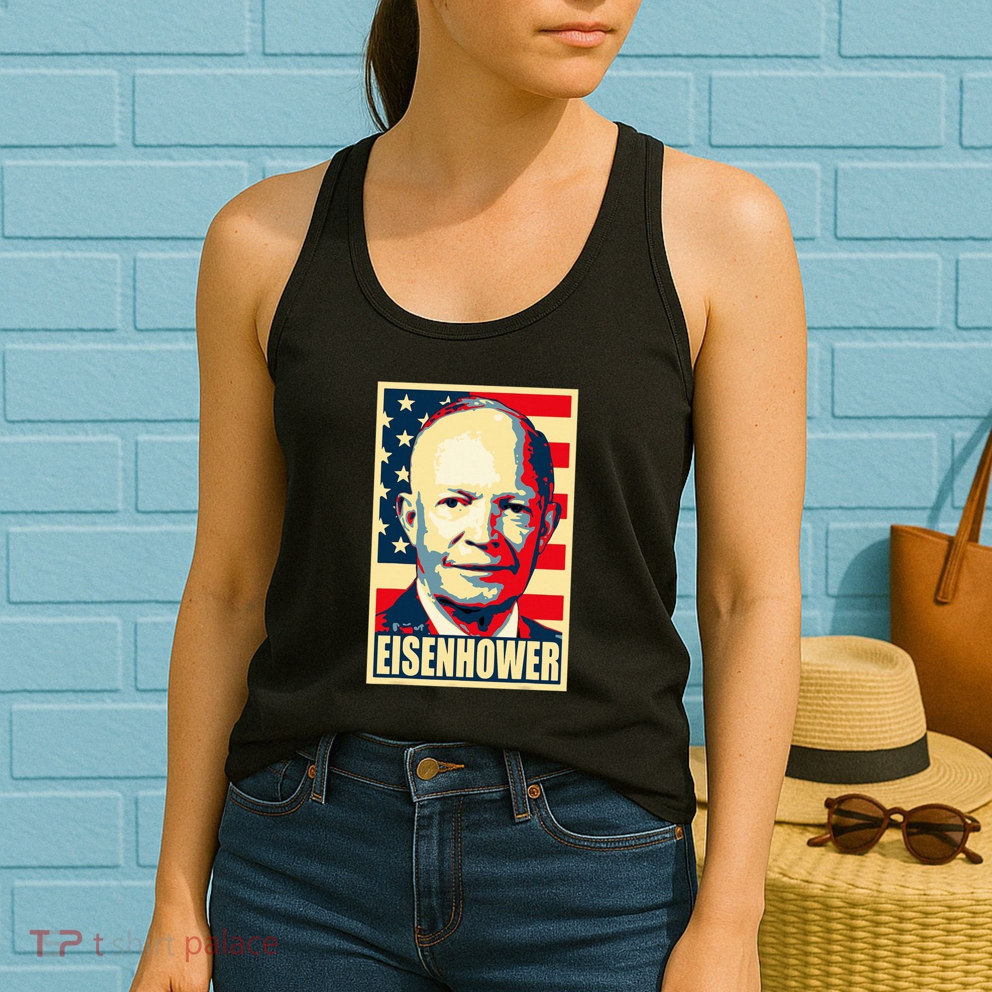 Dwight D. Eisenhower Propaganda Poster Women's Tank Top