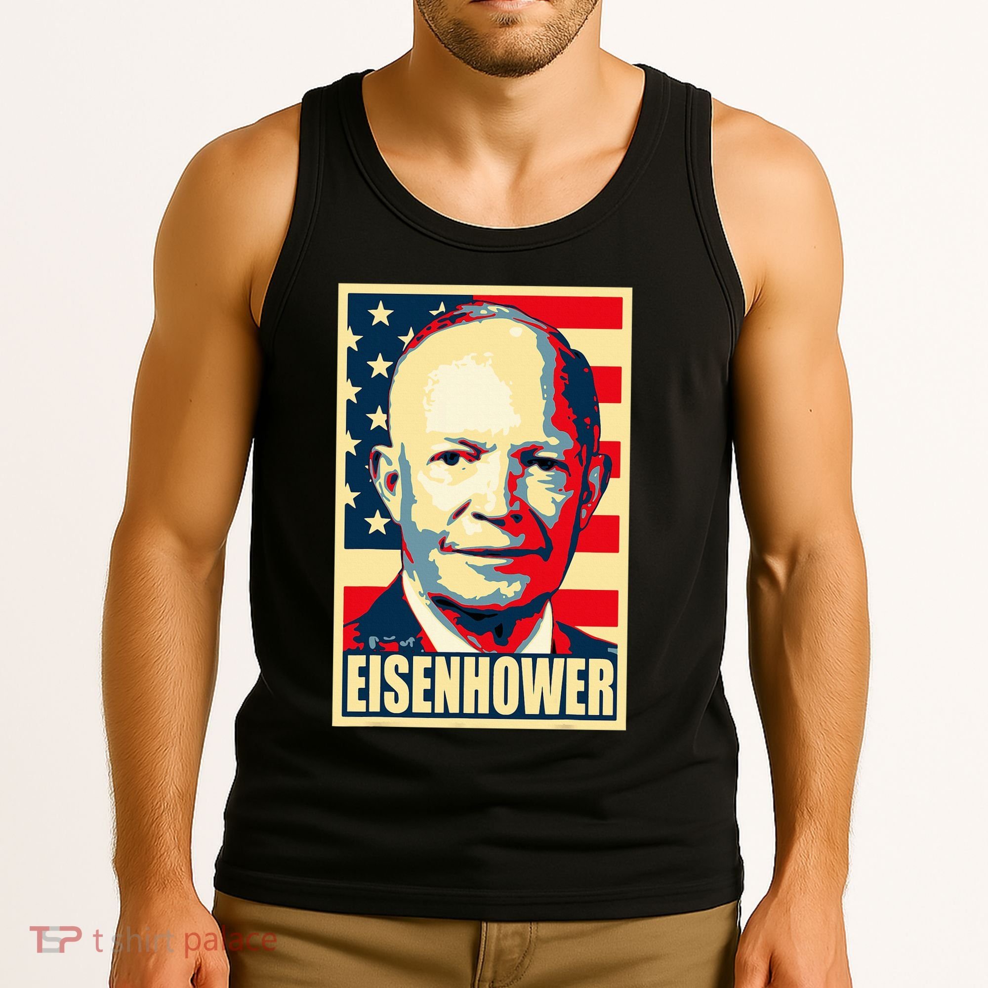 Dwight D. Eisenhower Propaganda Poster Tank Top