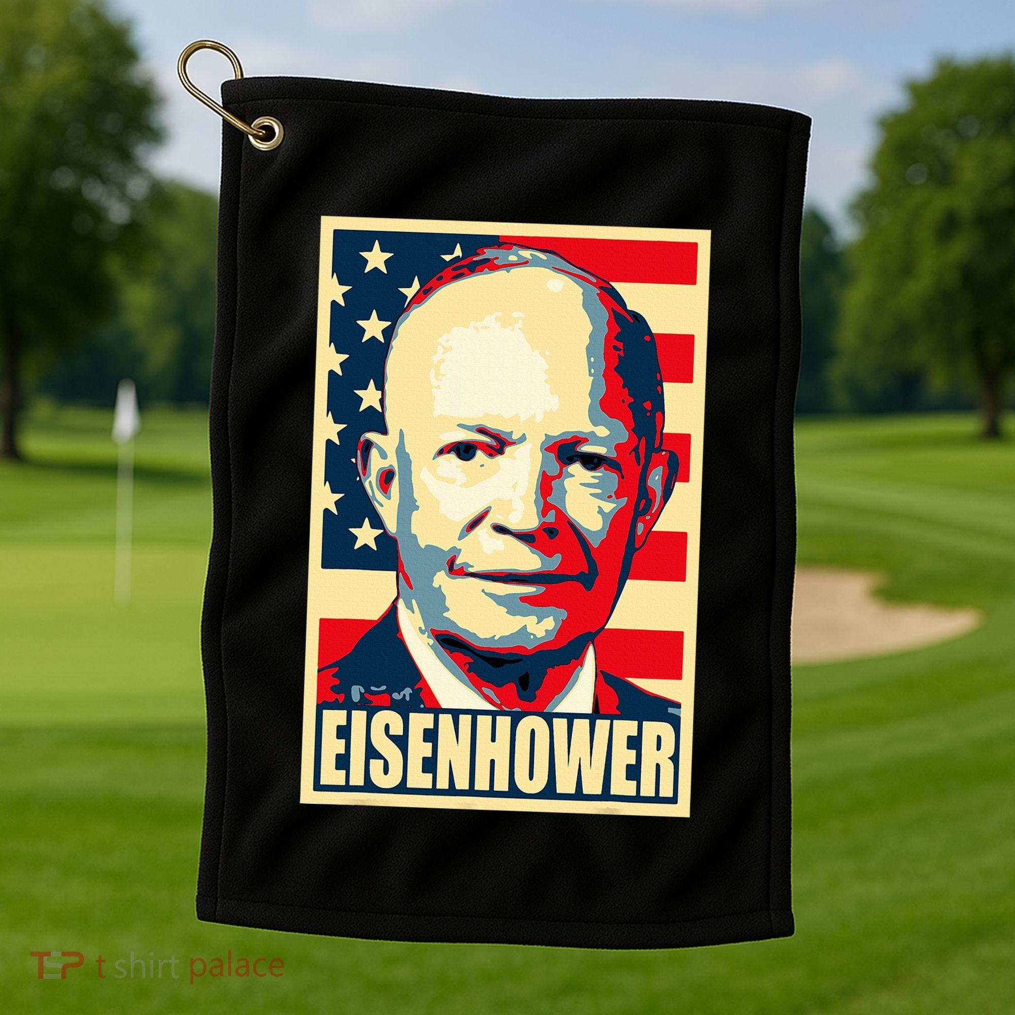 Dwight D. Eisenhower Propaganda Poster Golf Towel