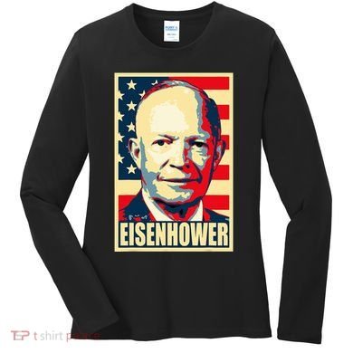 Dwight D. Eisenhower Propaganda Poster Women's Long Sleeve Shirt