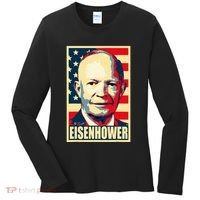 Dwight D. Eisenhower Propaganda Poster Women's Long Sleeve Shirt thumb 0