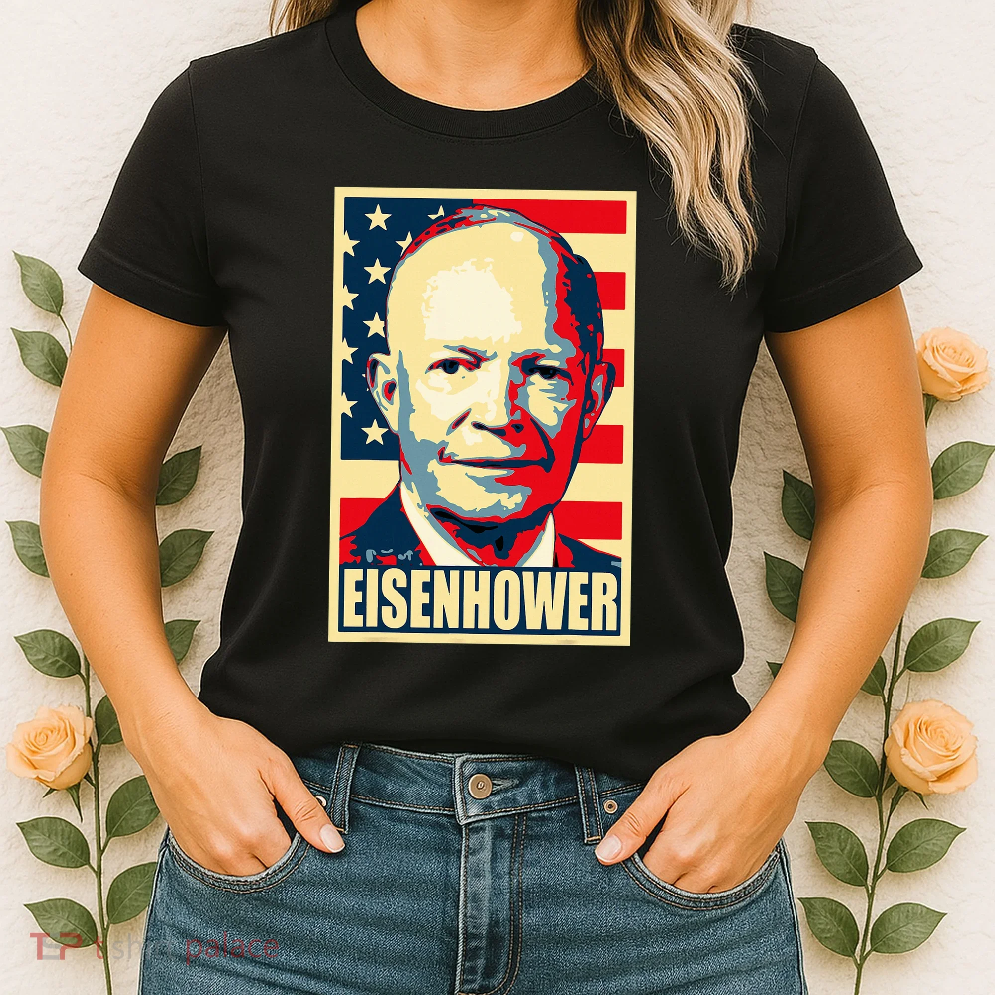 Dwight D. Eisenhower Propaganda Poster Women's T-Shirt