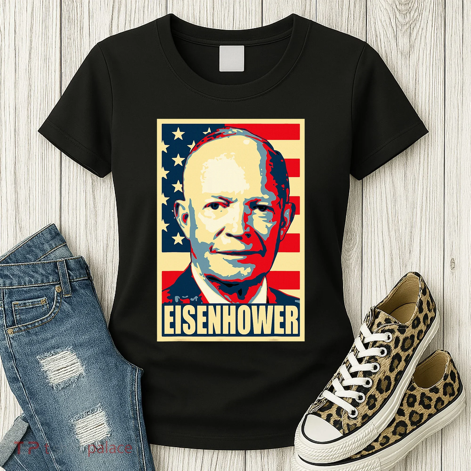 Dwight D. Eisenhower Propaganda Poster Women's T-Shirt