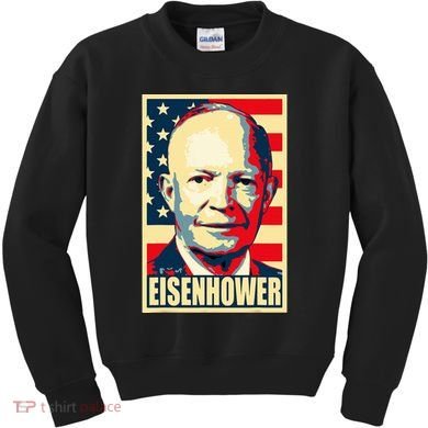 Dwight D. Eisenhower Propaganda Poster Kids Sweatshirt