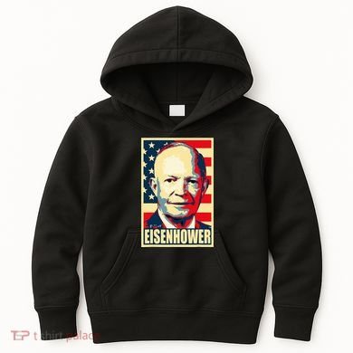Dwight D. Eisenhower Propaganda Poster Kids Hoodie