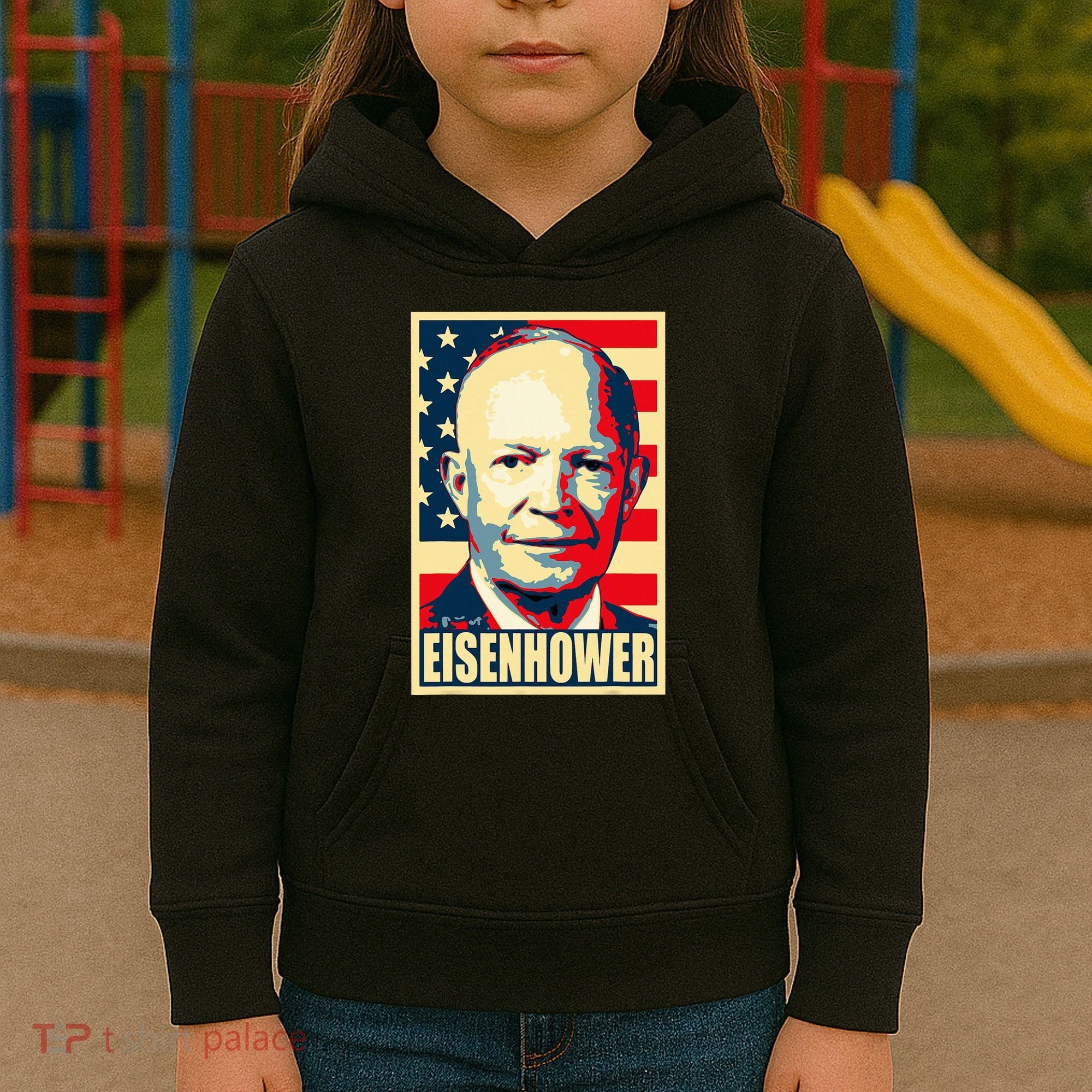 Dwight D. Eisenhower Propaganda Poster Kids Hoodie