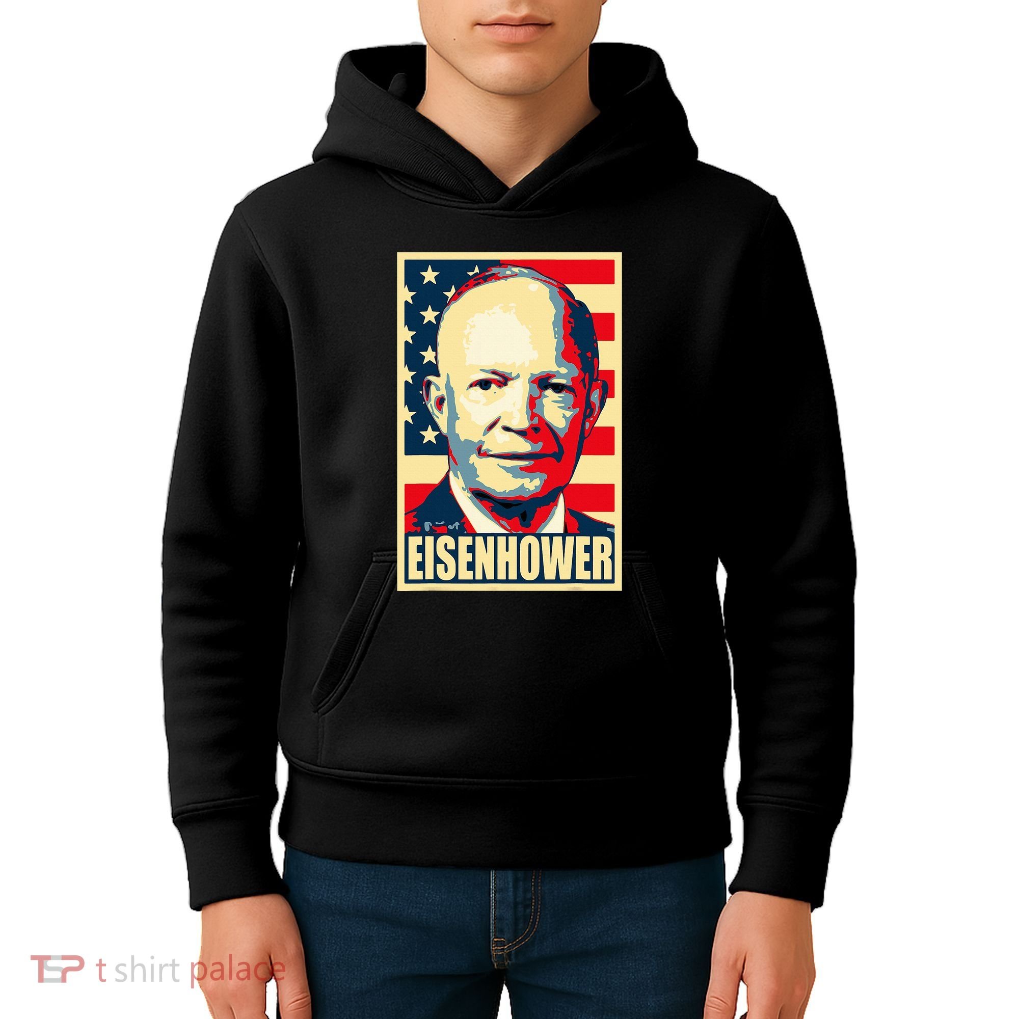 Dwight D. Eisenhower Propaganda Poster Kids Hoodie