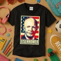 Dwight D. Eisenhower Propaganda Poster Kids T-Shirt thumb 3