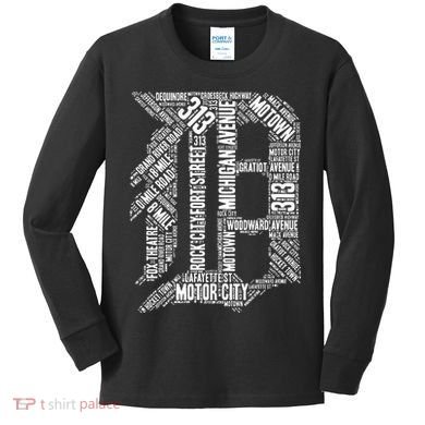 Detroit Kids Long Sleeve Shirt