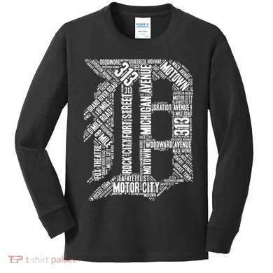Detroit Kids Long Sleeve Shirt