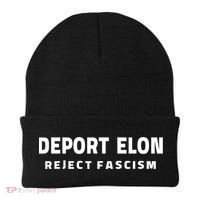 Deport Deporte Elon Reject Fascism Beanie thumb 0