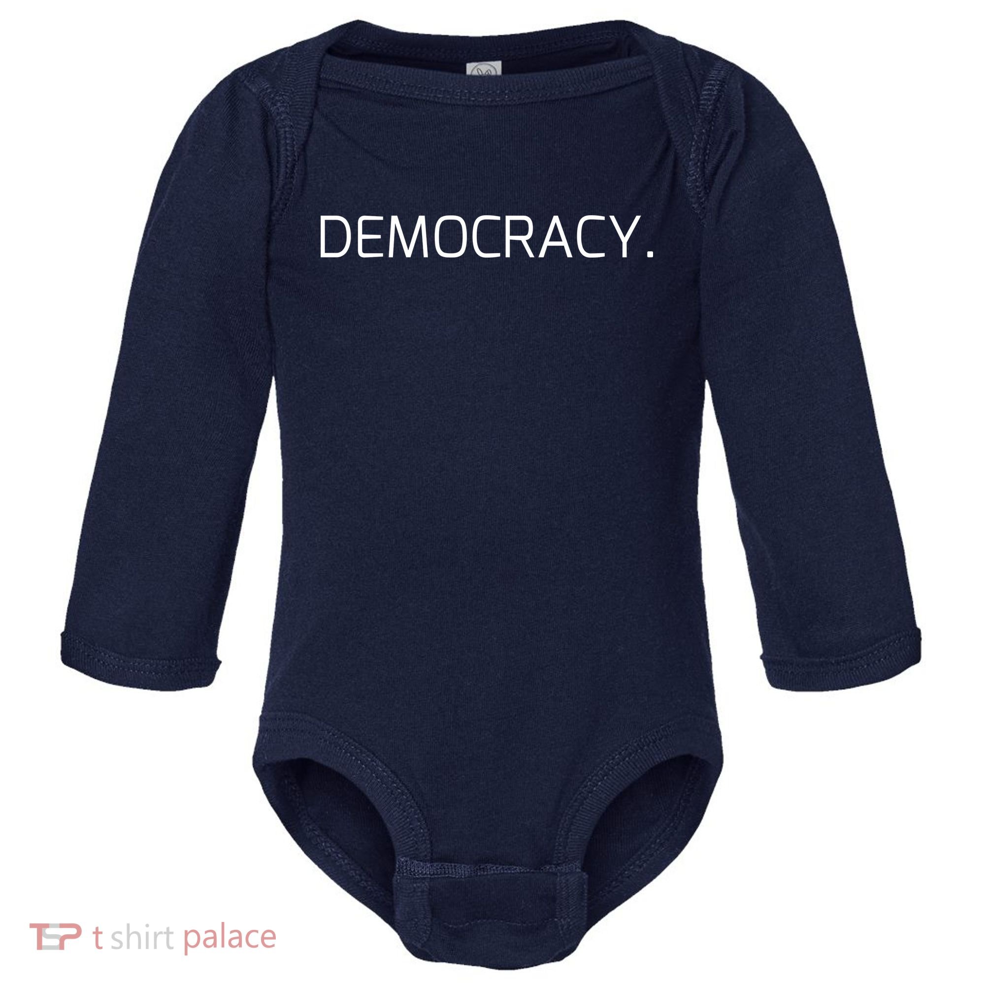 Democracy Baby Long Sleeve Bodysuit