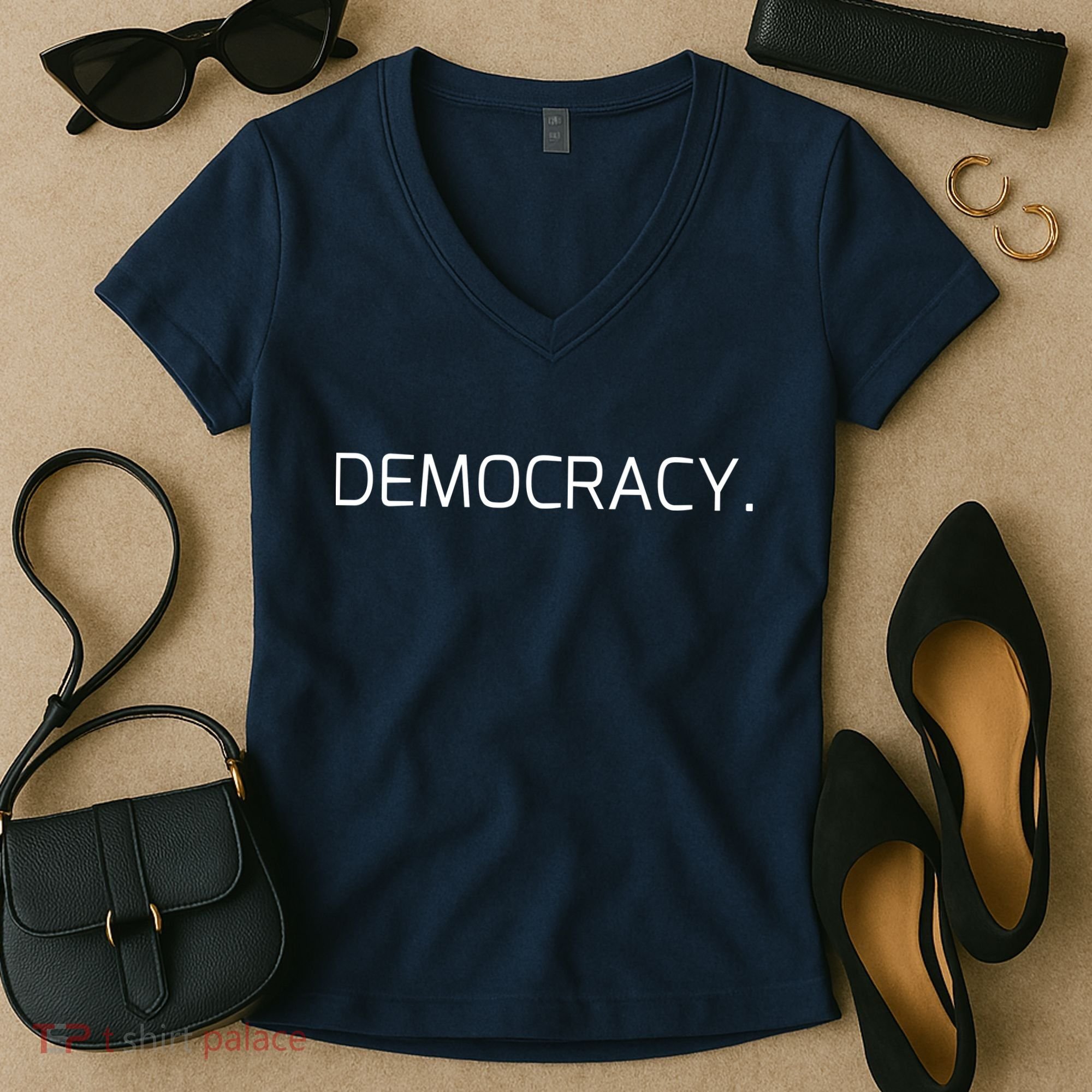 Democracy Women's V-Neck T-Shirt