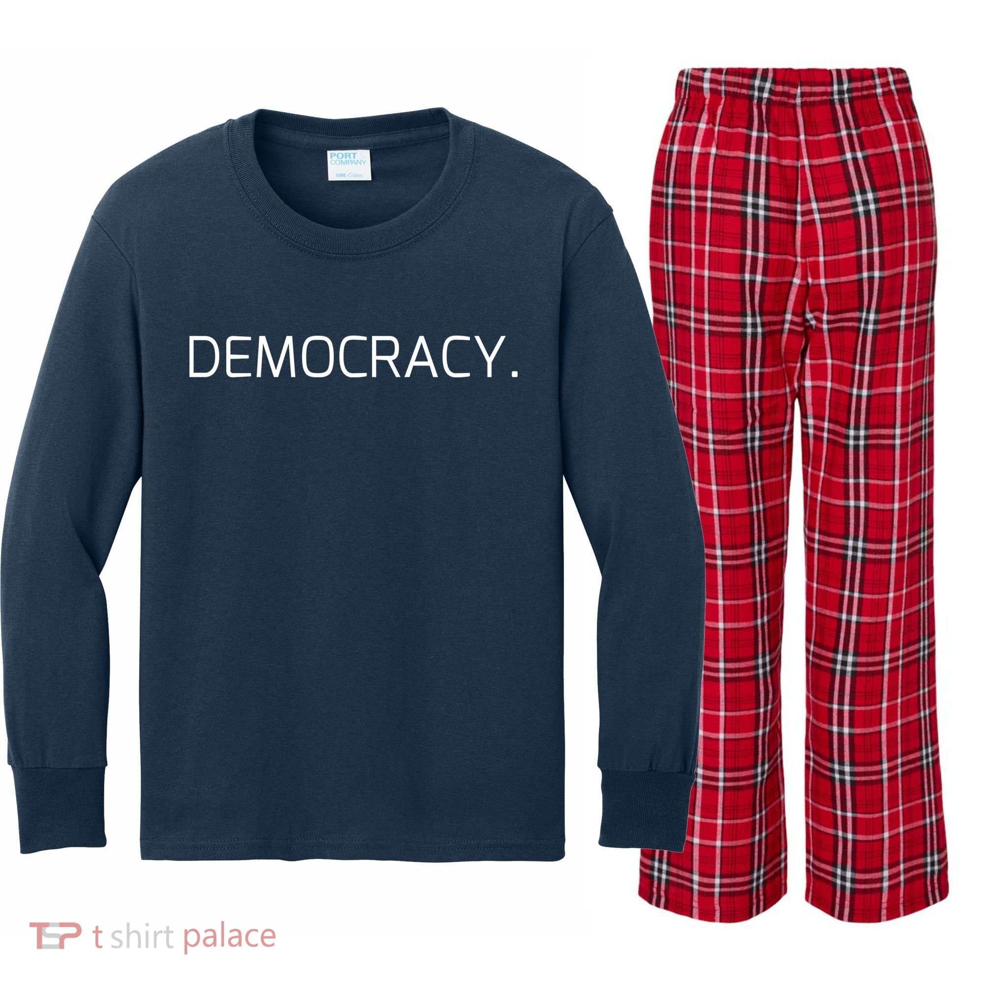 Democracy Kids Long Sleeve Plaid Pajama Set