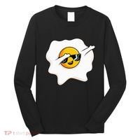 Dab Dabbing Egg Funny Fried Egg Long Sleeve Shirt thumb 0
