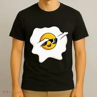 Dab Dabbing Egg Funny Fried Egg T-Shirt thumb 3